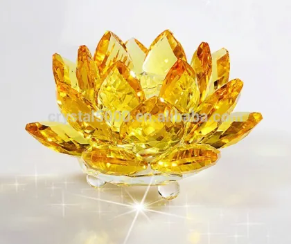 Wholesale Crystal lotus flower k9 crystal color lotus flower
