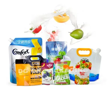 Plastic Liquid Packaging & Detergent Powder Pouch Bags - Stand Up Spout Pouches