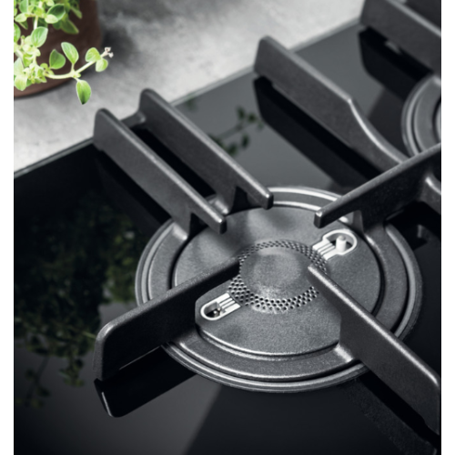 Hotpoint Hob Gas Black Glass 5バーナー