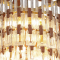 Hotel de lujo de cristal LED lámpara colgante de luz