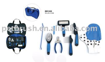pet grooming set packing by nylon bag