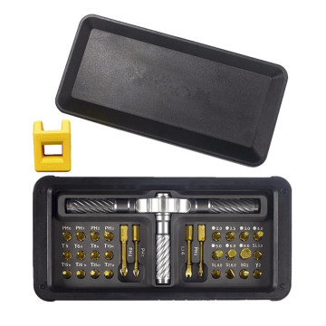 Factory Price 30-in-1 T-type Ratchet Screwdriver Set with Magnetic Driver Kit