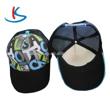 5 panel sponge cap with sublimation logo mesh cap