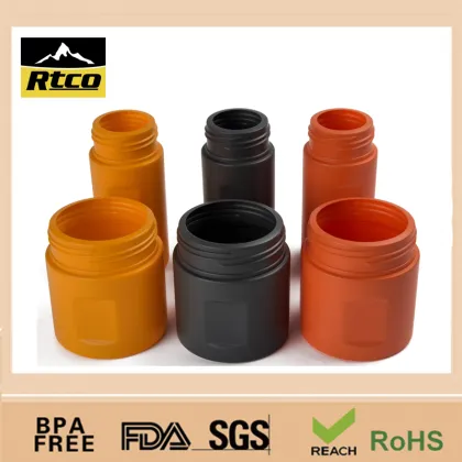 sports nutrition muscle powder package bottle with TPR cap and HDPE bottle