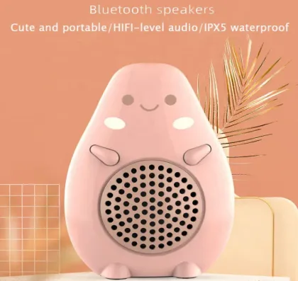 Creative Avocado Cartoon Mini Stereo 5.0 Speaker with FM Support and Portable Subwoofer