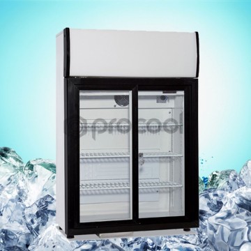 Double Door Counter Top Display Refrigerator