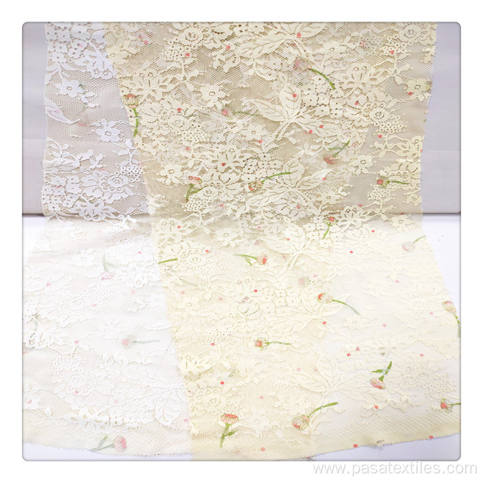 ivory soft touch shaoxing factory nylon stretch lace print for children's wear