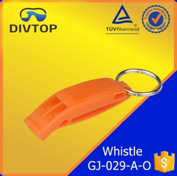 Plastic Orange Flat Lifeguard Safety Cheap Whistle