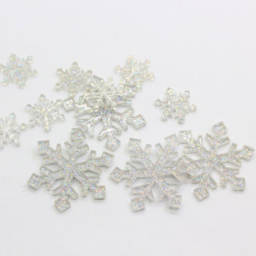 Hot sale Snowflake Transparent Flatback Resin Cabochon For DIY Art Decor Bedroom Desk Ornaments Beads Charms