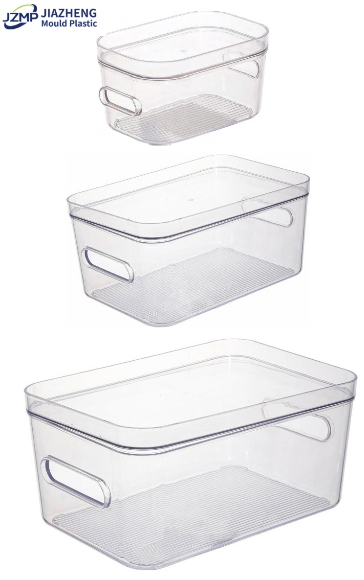 Plastic Bin Clear Storage Box with Lid Handle