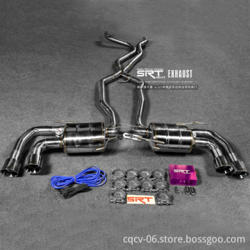 Stainless Steel Cat Back Muffler with Valve Control for Porsche Cayenne