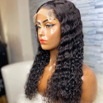 Yeswigs Hd Full Deep Wave Curly Lace Front Wig Raw Indian Virgin Natural Human Hair Lace Closure Wig For Black Women Human Hair