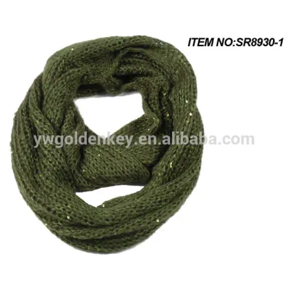 warm fashionable scarf with Sequins latest design of infinity scarf lady scarf
