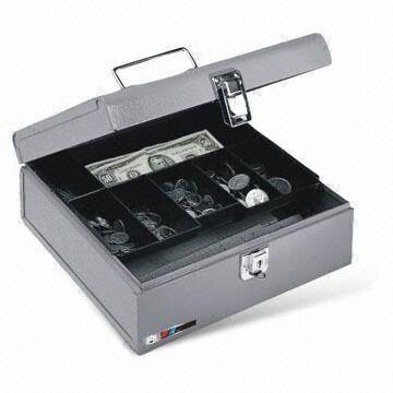 Cash Box with Powder Coating, Convenient to Carry, Various Colors are Available, Made of Steel