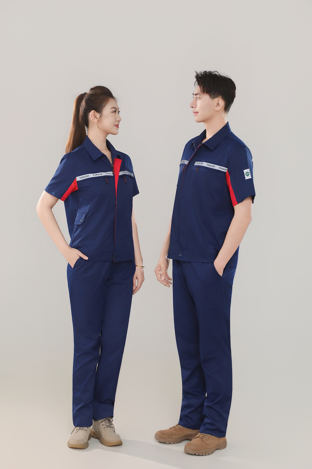 গ্রীষ্মের ছোট হাতা শীর্ষ - গাঢ় নীল