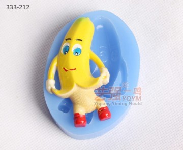 Khuôn bánh silicon hình quả chuối và dụng cụ trang trí fonant