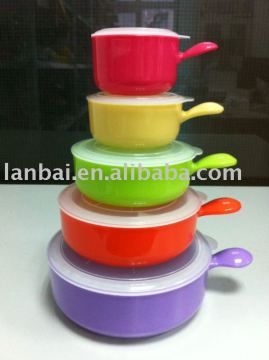 5PCS MICROWAVE BOWLS WITH LIDS