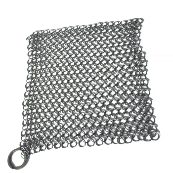 6*8 inch chainmail scrubber Stainless Steel Cast Iron Cleaner
