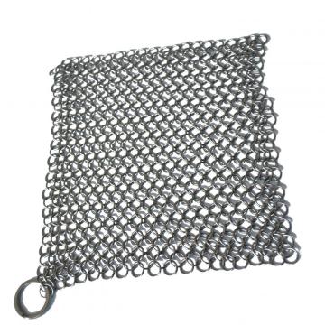 6*8 inch chainmail scrubber Stainless Steel Cast Iron Cleaner