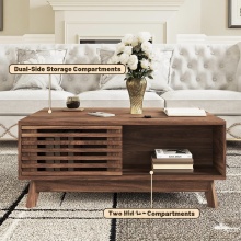 adjustable height round coffee table Rectangular Fluted Coffee Table with Lift Top Factory