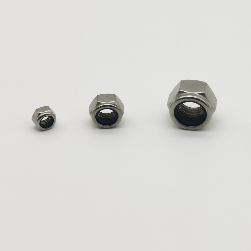 Uxcell Hex Lock Nuts - M10 X 1.25mm Stainless Steel Nylon Insert Self-Locking Nuts For Fasteners, 4Pcs Silver Tone