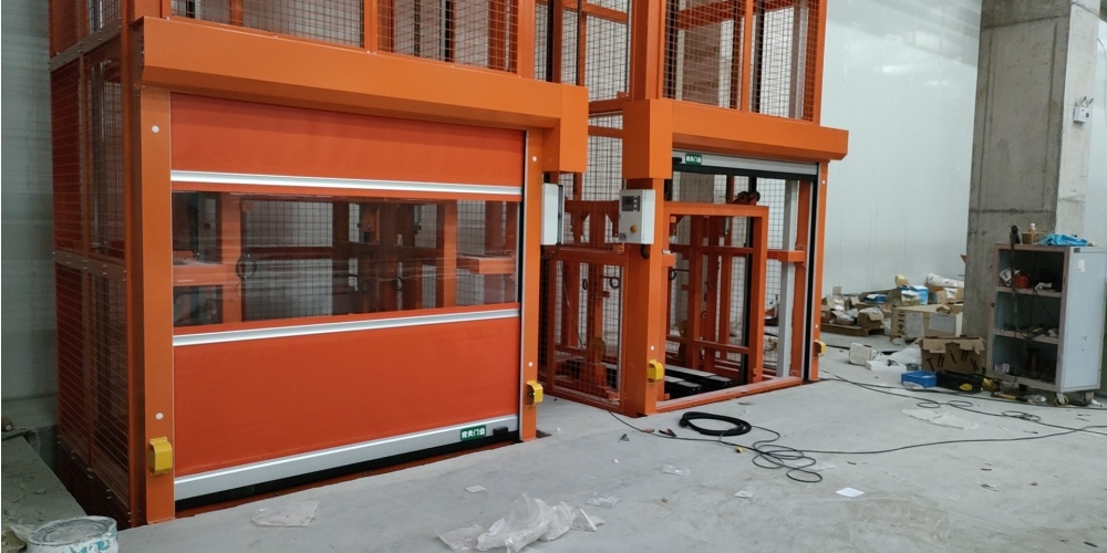 Lifter machine automation PVC high speed door with AGV