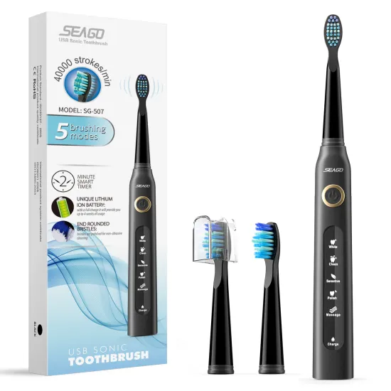SALES Oral Care Appliances: 5 Modes Rechargeable Sonic Whitening Electric Toothbrush - Wholesale SG507