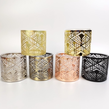 High quality metal sleeve candle holder with unique design