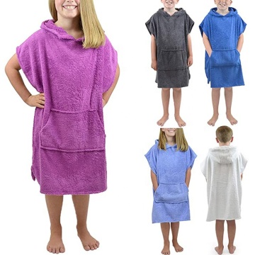 Custom kids surf poncho changing hooded beach robe