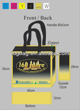 2014 high quality soft cooler bag,non-woven cooler bag,customized neoprene bottle cooler bag