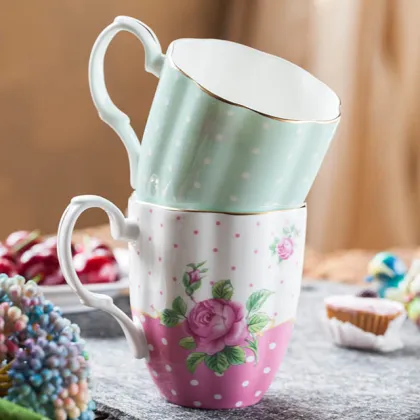 Porcelain Tea Set Bone China Cafe Set Tea Set Mug