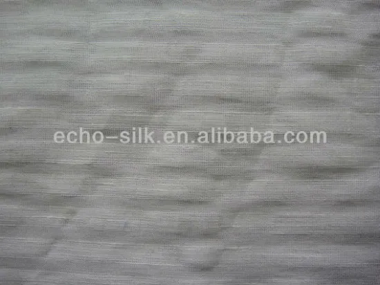 15mm Silk Linen Stripe Fabric