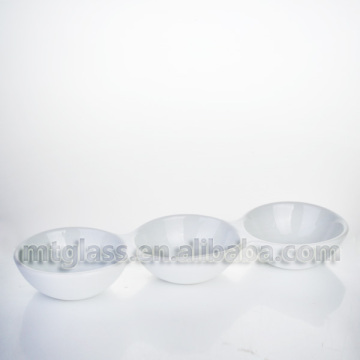 Set of 3 pcs handmade cheap wholesale crystal,ceramic antique fruit bowl
