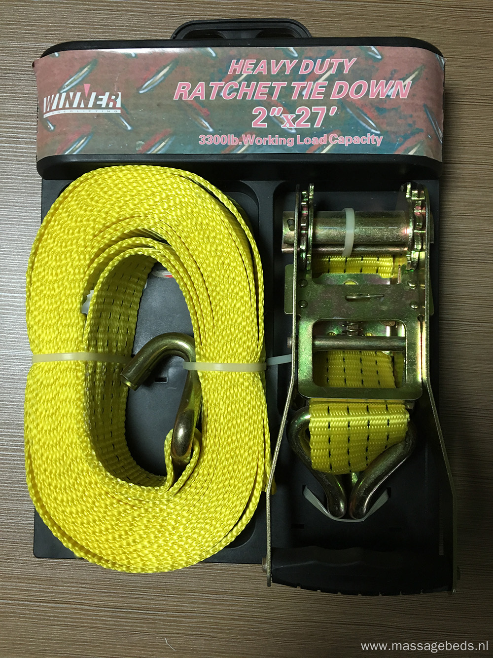 Packaged Ratchet Tie Down Yellow Lashing Belt with 4540KGS