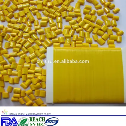 Plastic bottles raw materials food grade yellow pet masterbatch