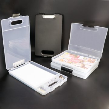 Plastic Stationery File Folder Clear Document Case Organizer Carrying Case Nursing Clipboard A4 Office Document Storage File Box