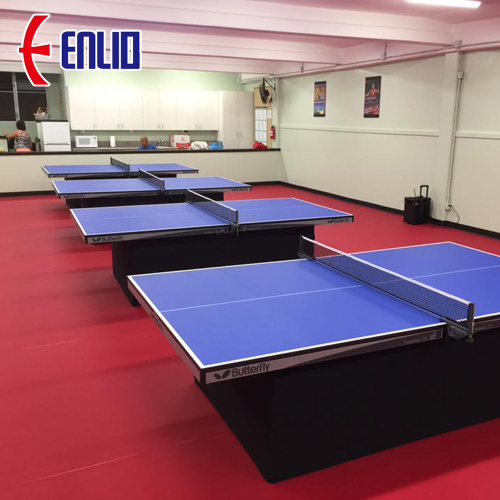 Piso esportivo de tênis de mesa de PVC aprovado pela ITTF