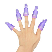 10pcs/set Nail Soak Off Cap Clip Plastic 3 Color (White/Purple/Pink) Soak-Off Cap Clip Removing Nail UV Gel Polish Tool Cap Clip