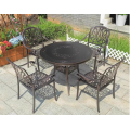Cast Aluminum Garden Dining Tables and Chairs Set