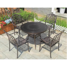 Cast Aluminum Garden Dining Tables and Chairs Set