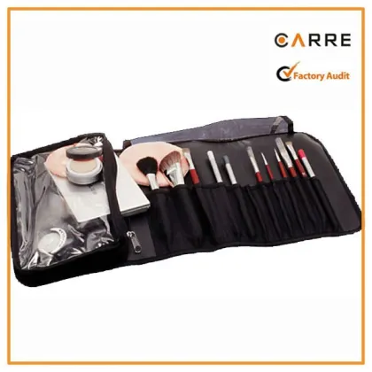nylon professional makeup artist tools organizer cosmetic make up brush bag