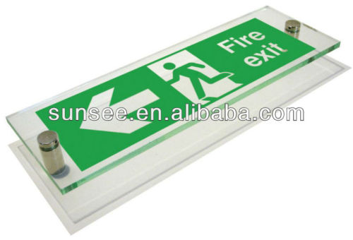 entry & exit sign, elegant acrylic fire exit sign, ESIGN-028