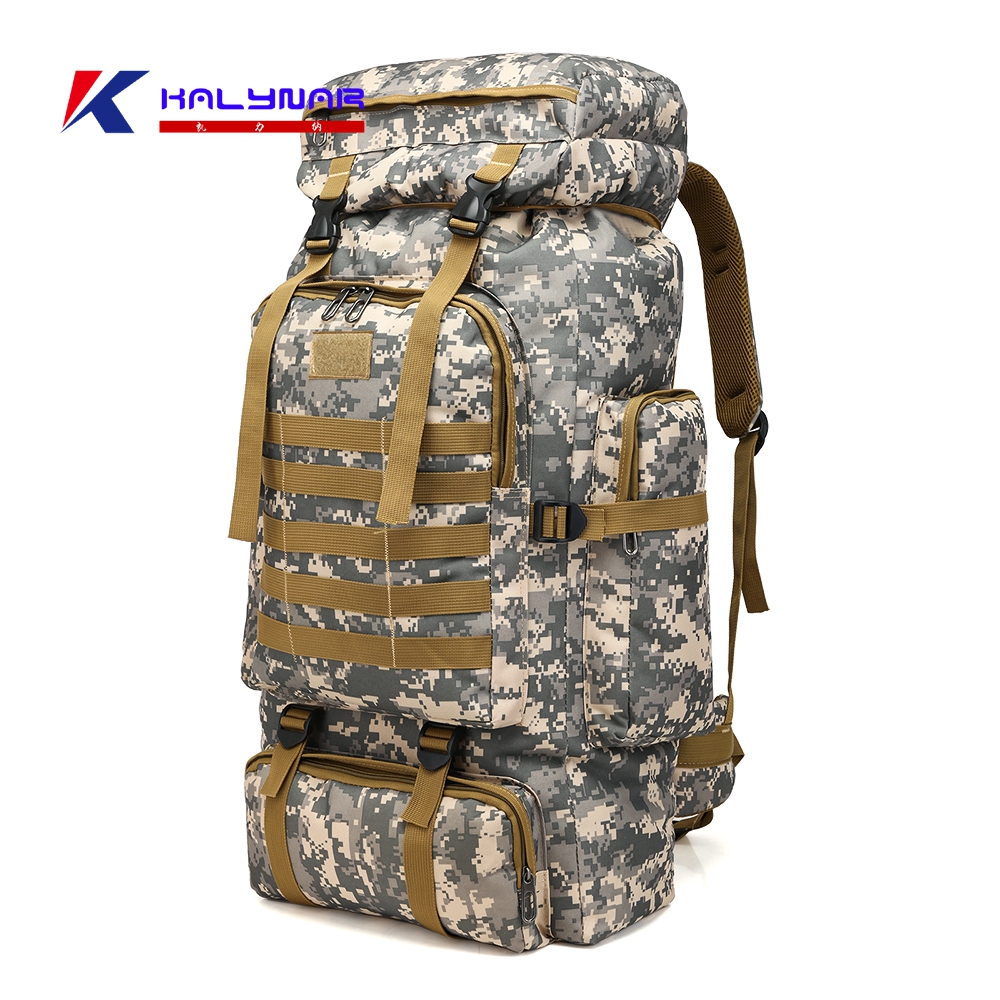 حقيبة الظهر التكتيكية العسكرية المشي لمسافات طويلة Rucksack 80L