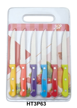 steak knife with cutting board