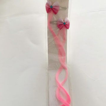 High Quality Fashion Kids Girls Pink Headband with Wigs - Baby Hair Accessories
