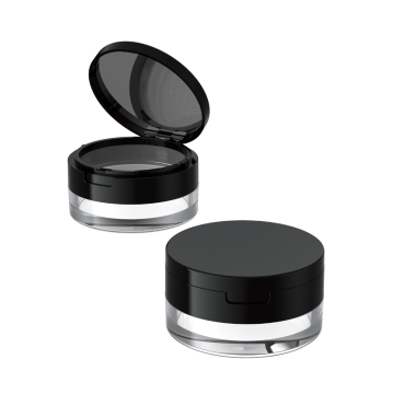 2024 Hot Sale Custom Black Blush Powder Compact met luchtgat aan de basis