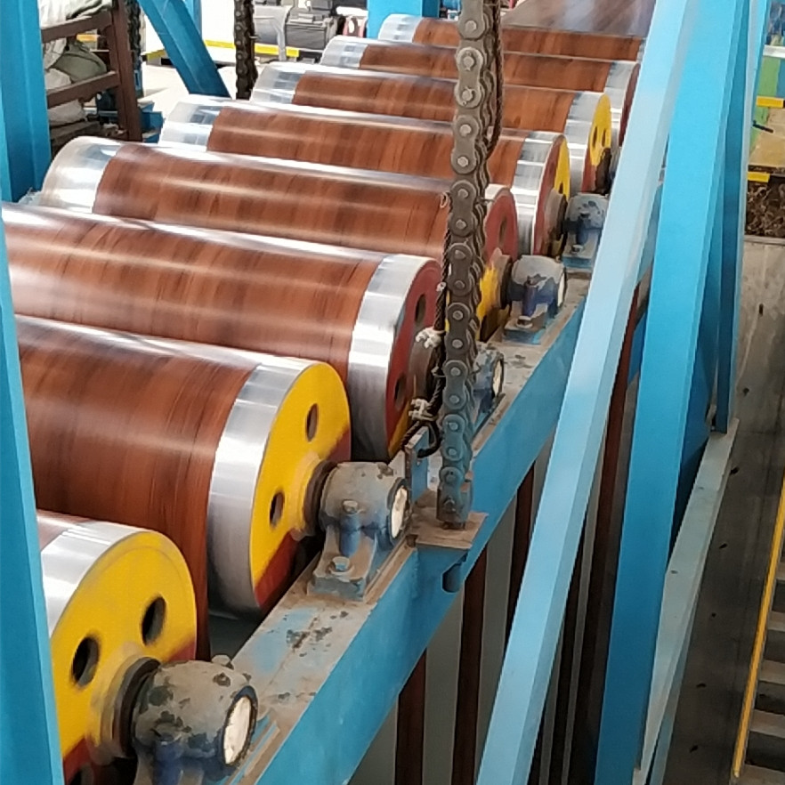hdp paint wood grain aluzinc steel