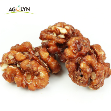 Japanese popular sweet crisp amber sugar coated walnut halves kernel snack