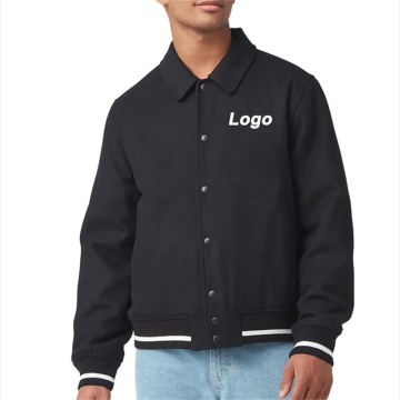 Black Handsome Men's Baseball Jacket Wholesale