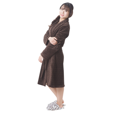 Super Soft Fleece Bathrobe Robe Female